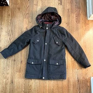Gray wool Urban Republic hooded coat.  Size boys Large (14/16).